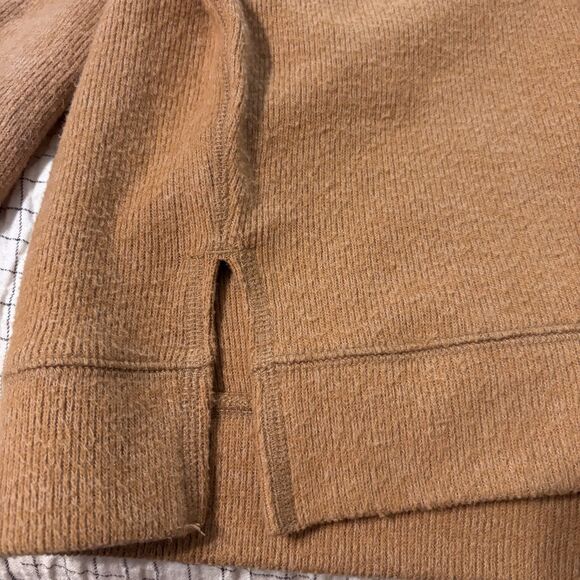 Abercrombie & Fitch Brown ribbed hooded sweater XS oversized Cozycore Loungewear - Picture 8 of 14